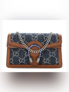 Authentic Gucci Super Mini Dionysus GG Denim Shoulder / Crossbody Bag 💙